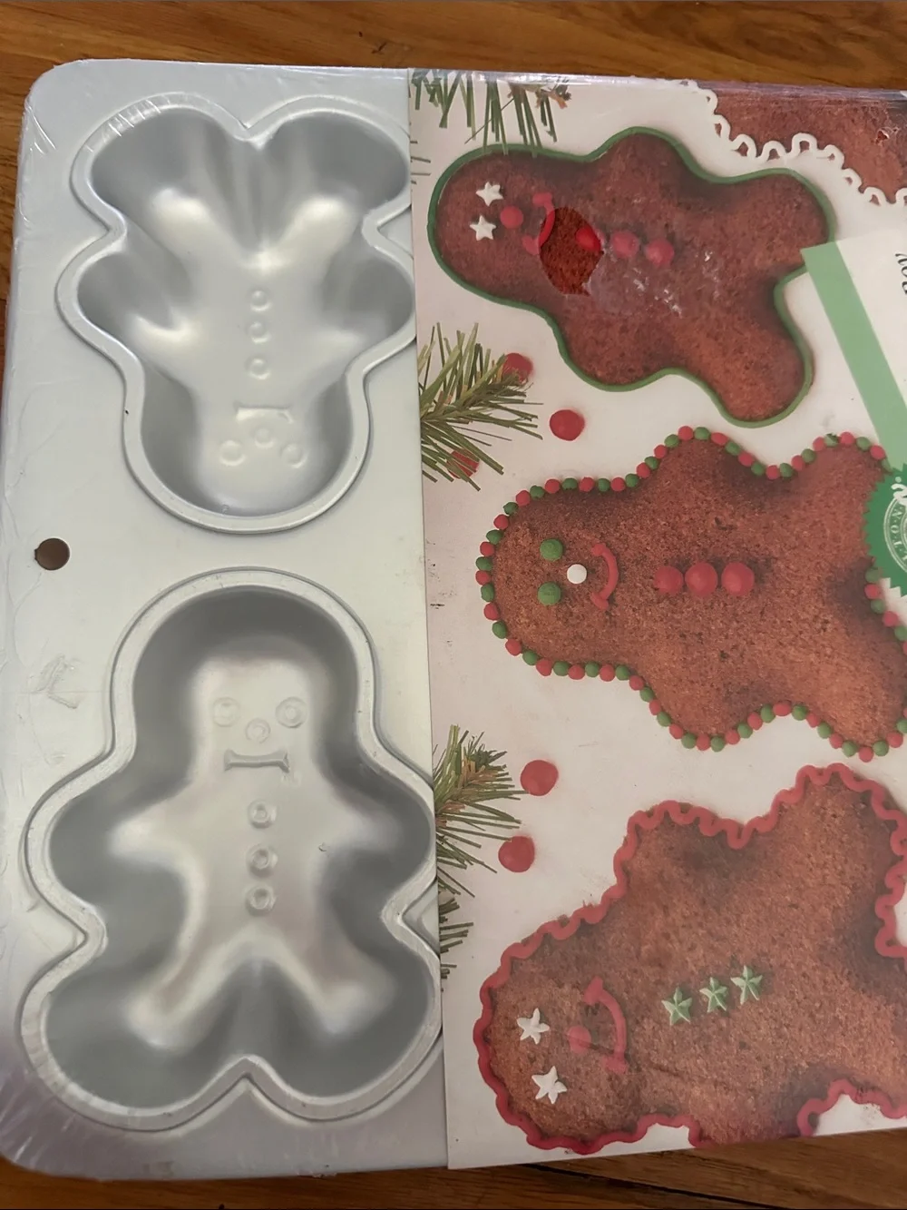 Wilton Silver Mini Gingerbread Boy Cake Pan VTG
